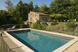 Old brick holiday home with swimming pool
