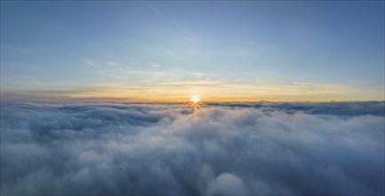 Aerial view of a sunrise