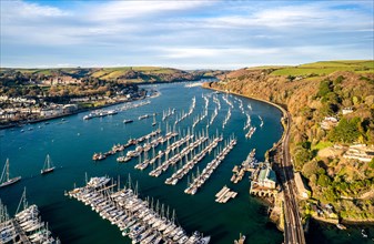 Dartmouth and River Dart from a drone