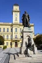 Town Hall and Statue of Georg Klapka