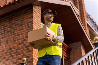 Package delivery man from an online store