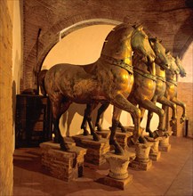 Gilded bronze quadriga in the Basilica di San Marco