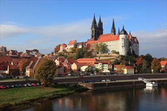 View of Meissen with castle hill