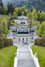 Royal Villa Linderhof Palace and Venus Temple with Cascades