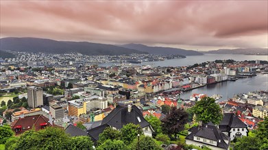 Panoramic view of Bergen city