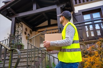 Package delivery worker of an online store