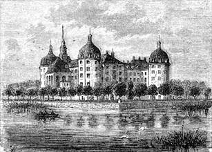 The Royal Hunting Lodge Moritzburg in 1870