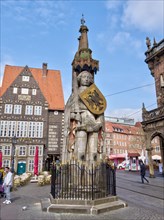 Bremen Market Square with UNESCO World Heritage Site Bremer Roland