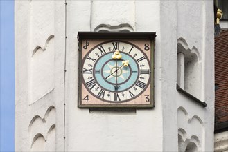 Clock on the tower of the monastery church of St. Lambert