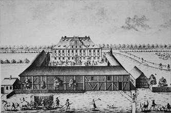 Historical view of Asbachhof Castle