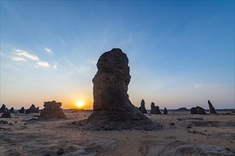 Sunset over the Algharameel rock formations