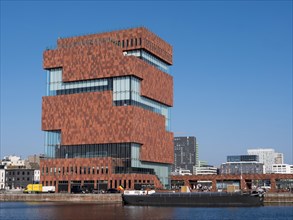 Museum aan de Stroom MAS is a museum at the Bonapartedok designed by Neutelings Riedijk Architects