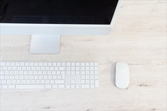Modern workplace with desktop computer