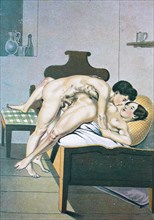 Erotic scene from the Victorian era