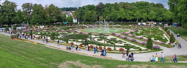 Panorama photo of the park of the palace of Ludwigsburg Palace