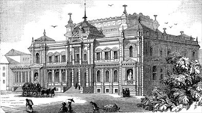 The new stock exchange in Leipzig in 1870