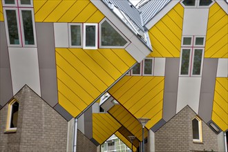 Detail residential building cubic houses
