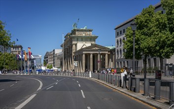 Blocked off street at the Brandenburg Gate