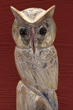 Figure of a wood-carved owl