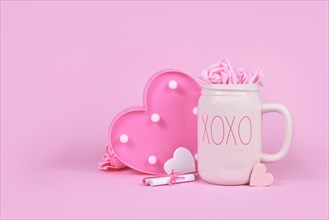Cute Valentine's Day decoration with hearts