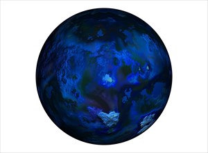 Digitally rendered planet Neptune isolated on white background