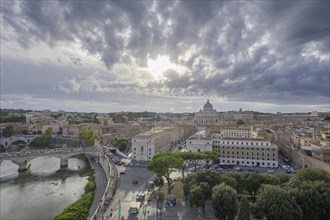 View from Castel Sant'Angelo to St. Peter's Basilica