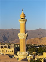 Minaret of Al Qala'a mosque as seen from Nizwa Fort