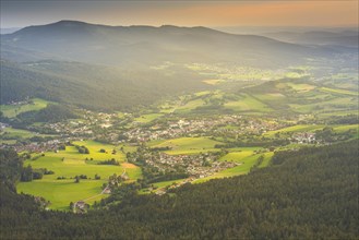 The town of Lam at golden hour in the evening
