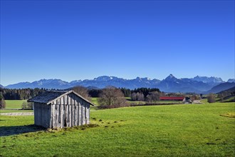 Alpine panorama near the climatic health resort Oy-Mittelberg