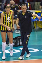 Coach Zoran TERZIC gives instructions to Arina FEDOROVTSEVA