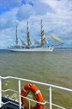 The Polish tall ship Dar Mlodziezy