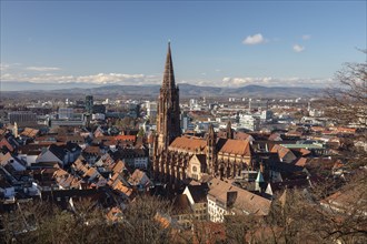 City view with cathedral