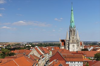 View from the Rabenturm to the old town with St. Mary's Church