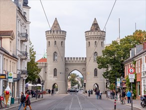 Neo-Gothic style city gate Nauener Tor in Friedrich-Ebert-Strasse