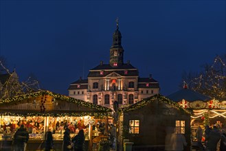 Christmas market in front of the historic town hall