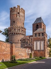 Gothic brick city wall and Neustaedter Tor