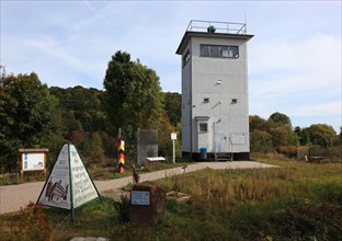 Memorial border tower of the former GDR border