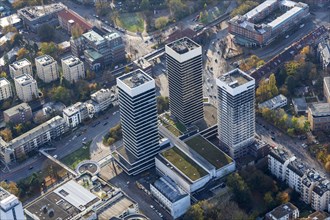 Aerial view of the Mundsburg high-rises