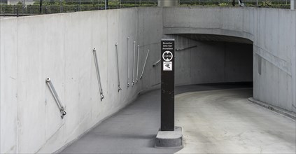 Entrance to an underground car park