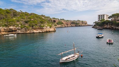 Cala Figuera natural harbour with boats
