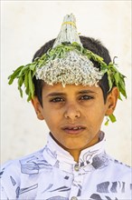 Young boys of the Qahtani Flower men tribe Asir mountains