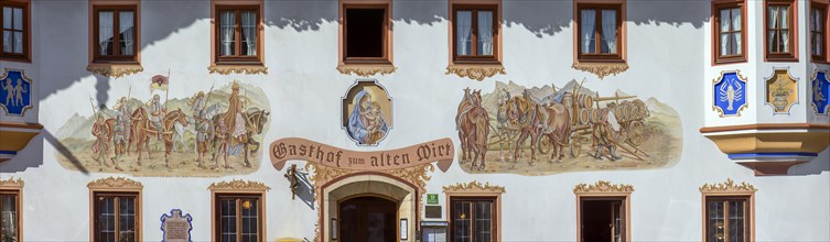 Wall painting on an inn