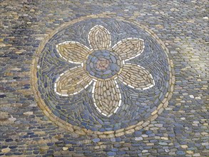 Typical pavement mosaic on the pavement