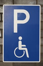 Sign for disabled parking