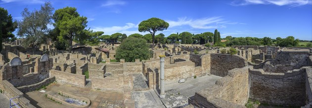 Panoramic view over the ruins of