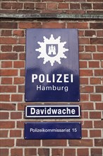Signs Hamburg Police and Davidwache