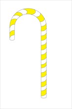 Yellow candy cane