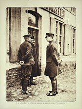 King Albert I and general Gillain at Hoogstade in Flanders during the First World War
