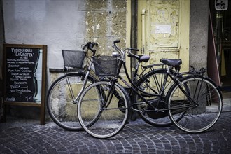 Bicycles outside a bar