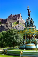 The Ross Fountain in the Princess Street Garderns in Edinburgh